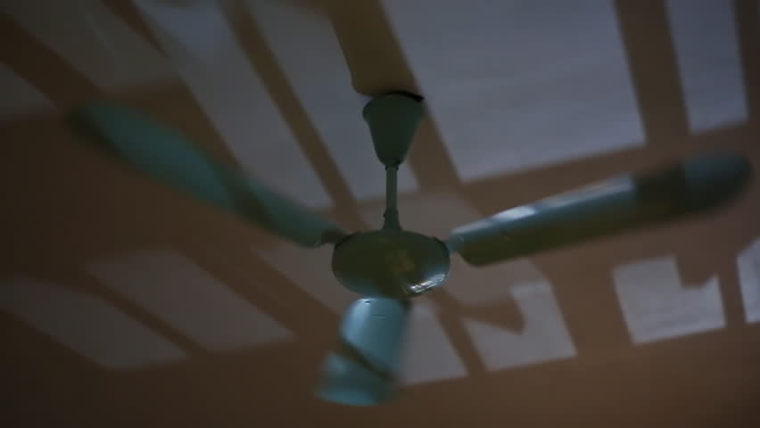 Running The Fan In The Room At Night Slow Rotation