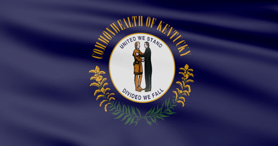 Flag Of The American State Of Kentucky. (New Surge Effect) Stock ...