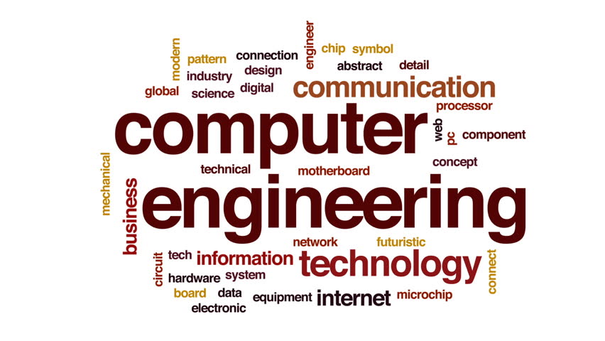 Stock video of computer engineering animated word cloud, text ...