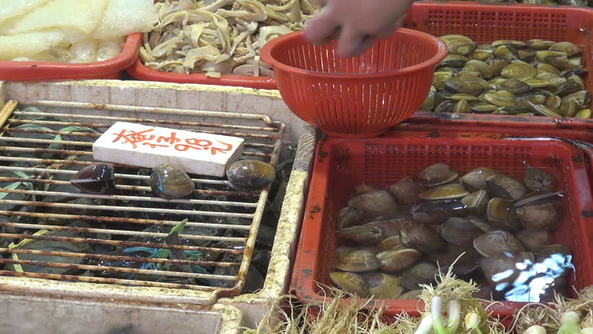 Fresh Seafood for Sale, Street Stock Footage Video (100% ...