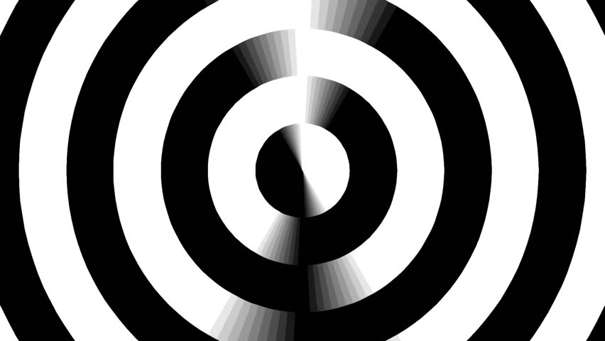 Spinning Black And White Hypnotizing Wheel. Stock Footage Video 2604314