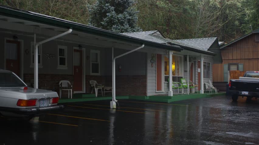 Zoom In On Motel Cabins Near Stock Footage Video 100 Royalty