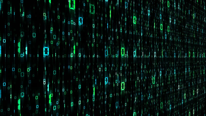 Scrolling Numbers - Matrix Style Animation Séquences vidéo libres de ...