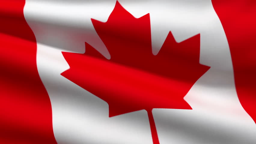 Canadian Flag, 3d Animation. Perfect Stock Footage Video (100% Royalty ...