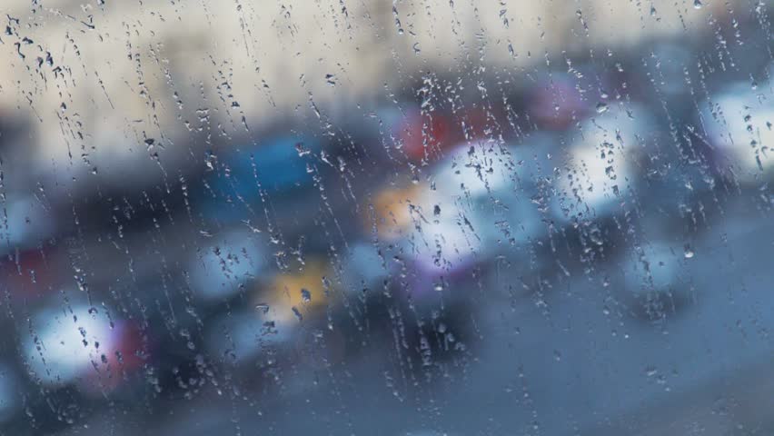 Rain Falling On A Window Rain Falling On A Window