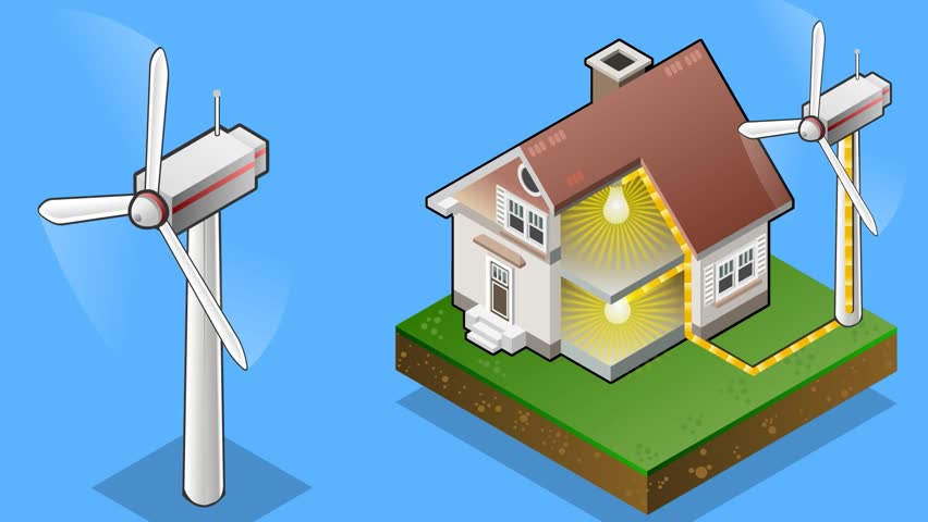 Animation of a Isometric House Stock Footage Video (100% Royalty-free