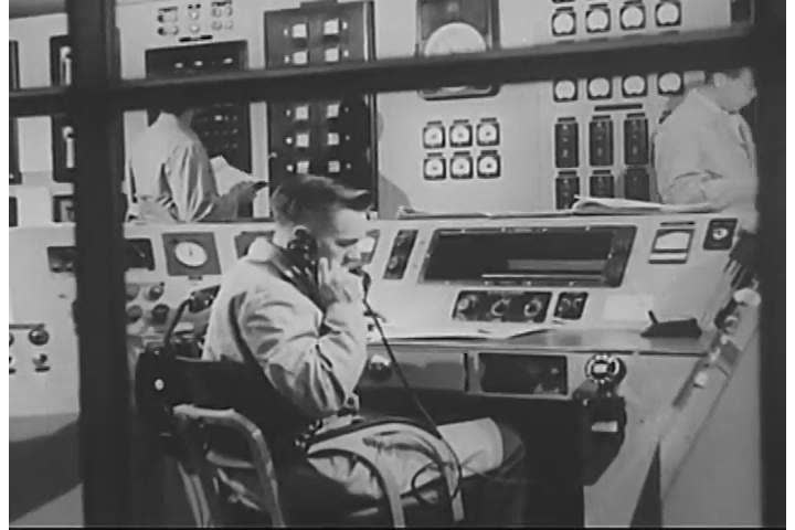 Header of atomic pile