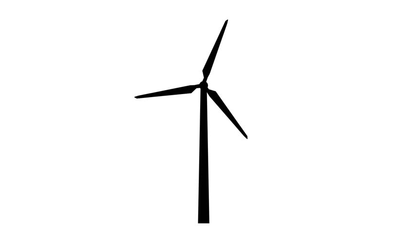 Wind Turbine White Background Stock Footage Video 1110025 