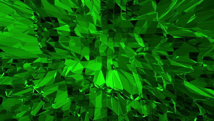 Green Crystal Glass Background, Loop Stock Footage Video 14522065 