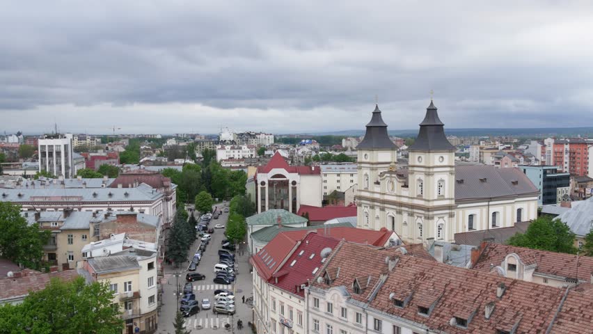 Amazing Flyover View Of Melk Abbey, Austria. Beautiful Building In ...