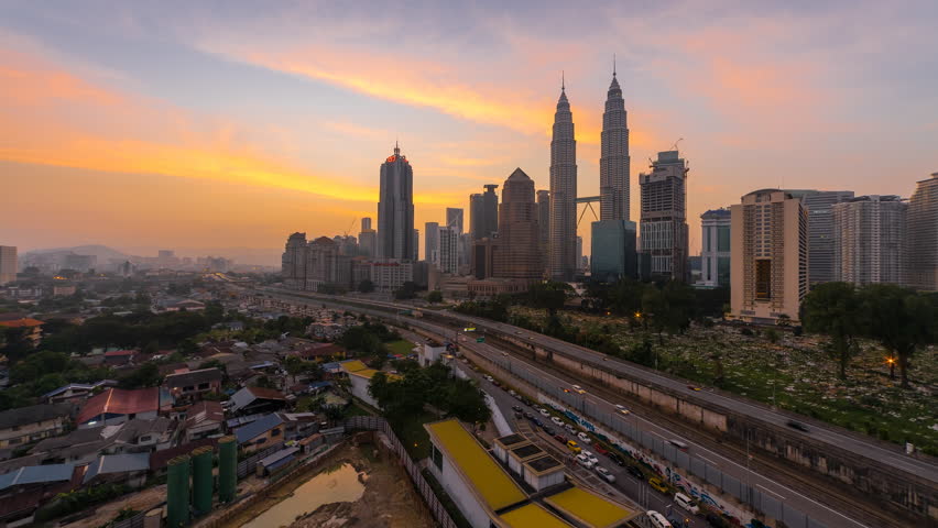 Time Lapse Of Sunrise In Kuala Lumpur, Malaysia. High Quality, Ultra HD ...