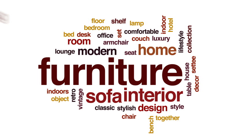 Furniture Design Videos furniture animated word cloud, text design animation. stock Furniture Design Videos furniture animated word cloud, text design animation. stock