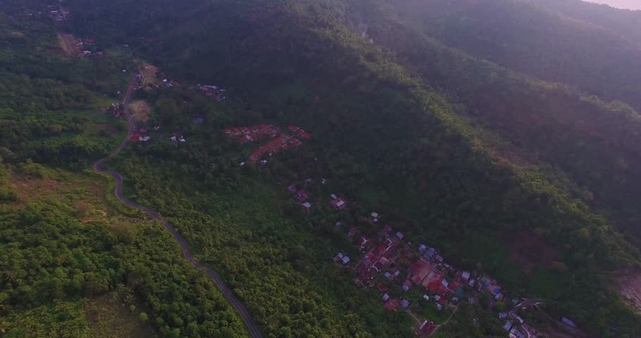 View over Sabang, Pulau Weh, Aceh Indonesia. The harbour and Pulau Klah in the background.