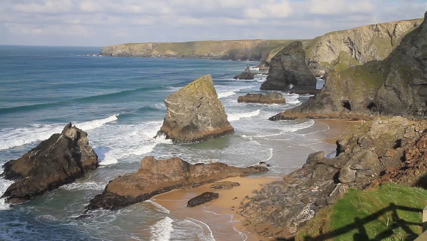 Carnewas And Bedruthan Steps On The North Cornish Coast Between Padstow ...