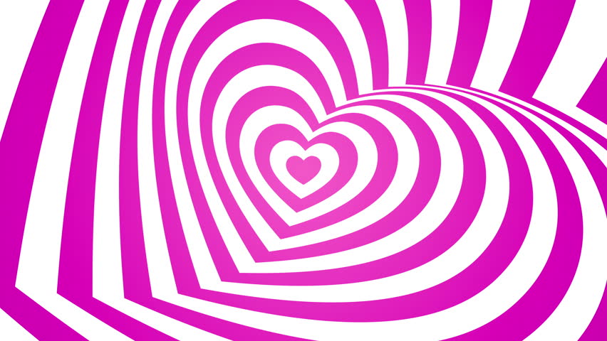 Love Hearts Expanding Abstract Background Loop Pink Stock Footage Video ...