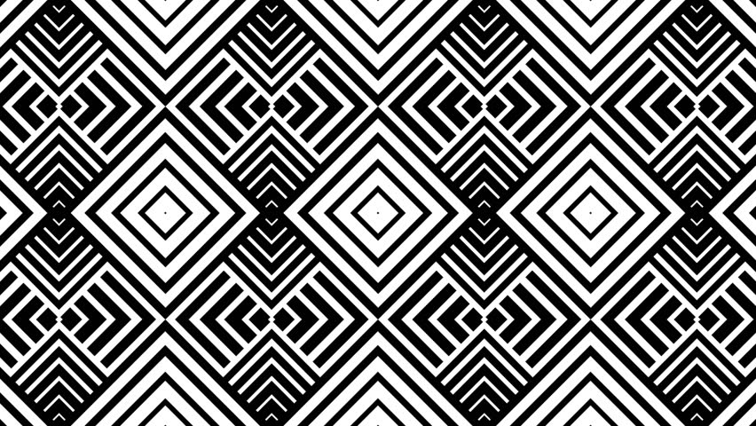 Animated White Hypnotic Square Pattern Stock Footage Video 100