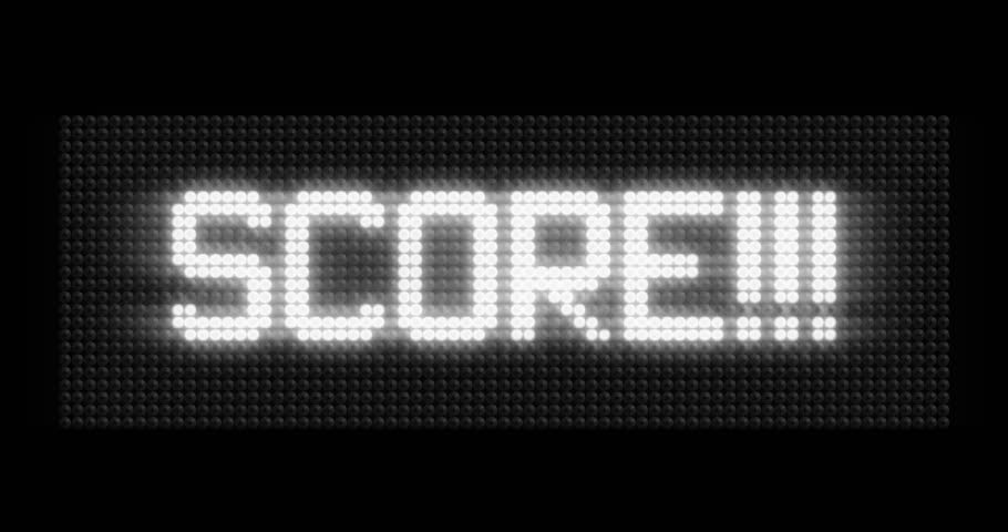 The Word "Success!" Animated In Various Ways On A Scoreboard Dot Matrix ...