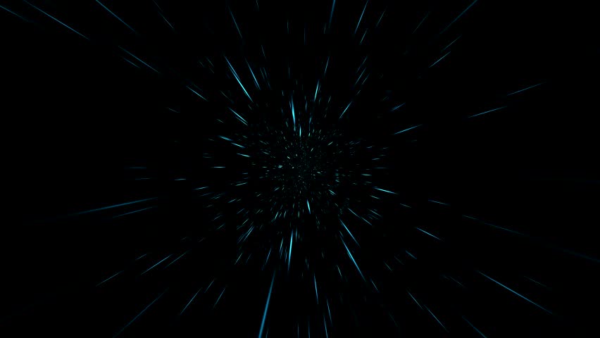 Warp Tunnel Hyper Speed Travel Abstract Motion Background Animation