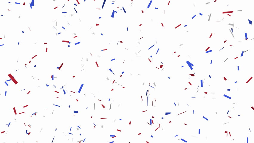 Blue, Red and White Confetti Stock Footage Video (100% Royalty-free