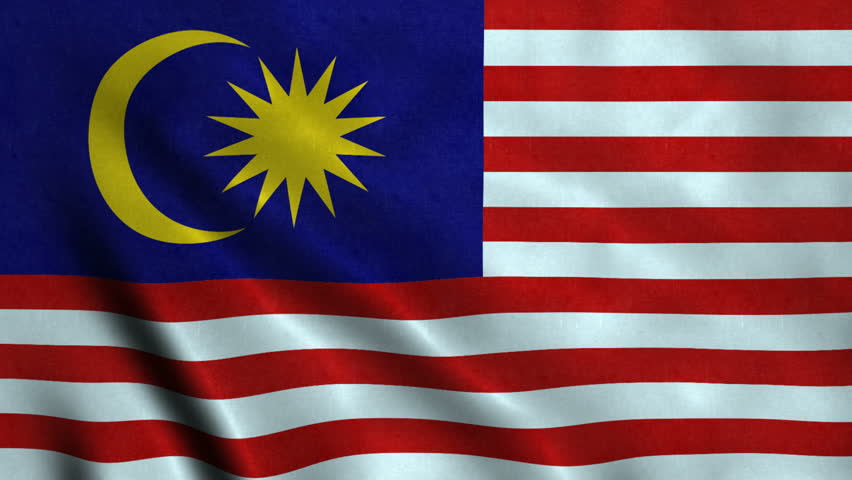 Flag Of Malaysia Beautiful 3d Animation Of The Malaysia Flag With Alpha ...