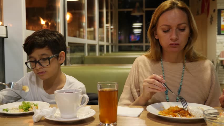 Mother With Son Sitting At Stock Footage Video 100 Royalty Free