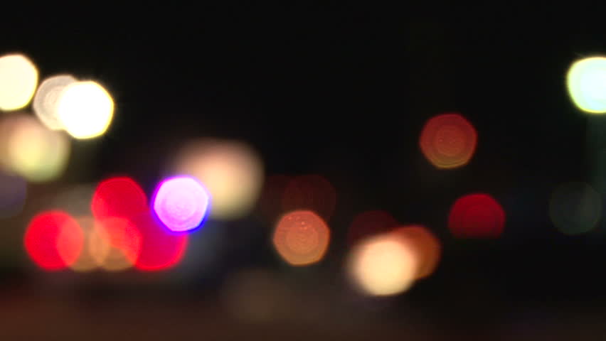 Police Lights Flashing At Night Downtown At Crime Scene, Close Up ...