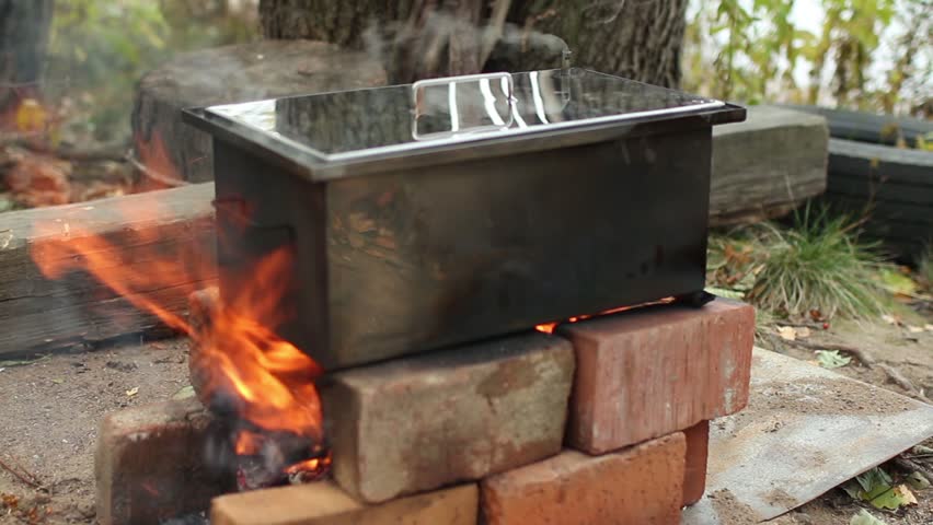 Smokehouse For Homemade Hot Smoked Stock Footage Video 100
