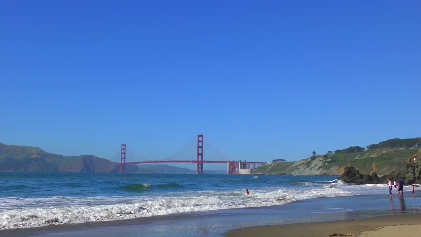 The Golden Gate Bridge As Stock Footage Video 100 Royalty Free The Golden Gate Bridge As Seen From China Beach San Francisco California 4k Footage Circa May 2017