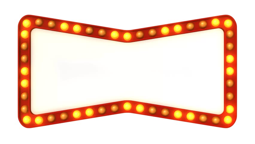 Marquee Light Board Sign Retro On White Background. 3D Rendering Stock ...