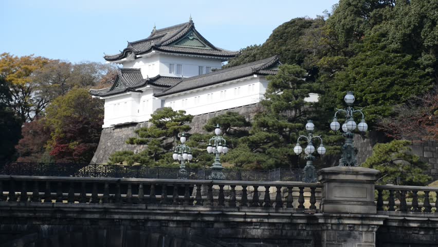 Stock Video Of Imperial Palace In Tokyo, The Residence 