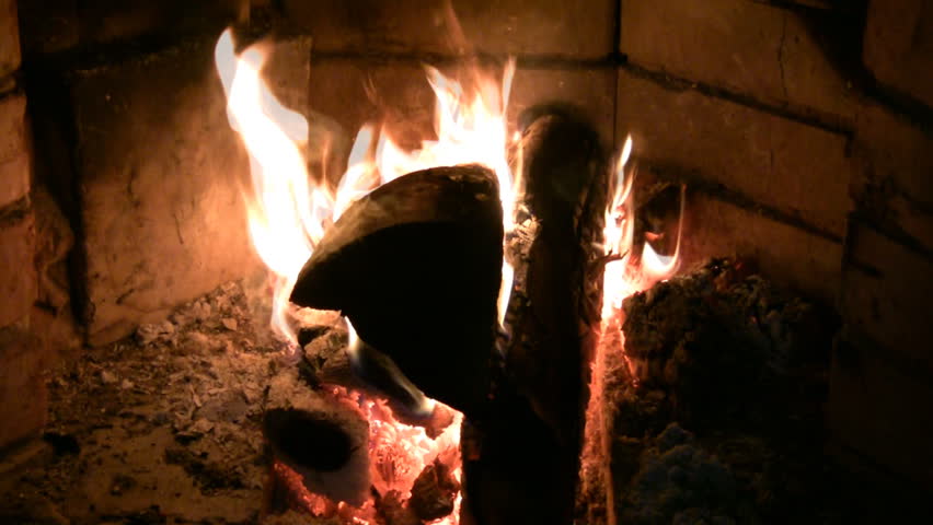 Live Fire Of A Fireplace Stock Footage Video 100 Royalty Free