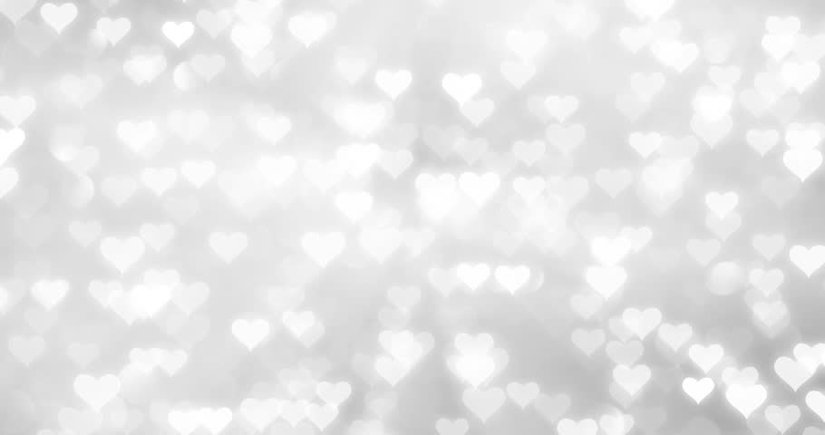 Shiny White Hearts Movement On Stock Footage Video (100% ...