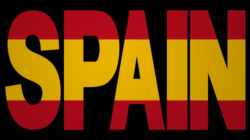 Stock Video Of Spain Text With Fluttering Flag Animation 3481448