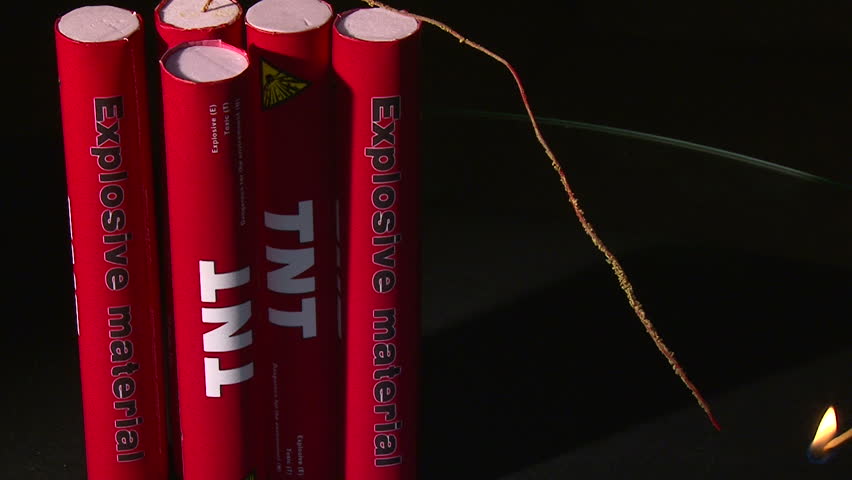 Explosive Tnt, Fuse, Burning, Extinguished Stock Footage Video (100% ...
