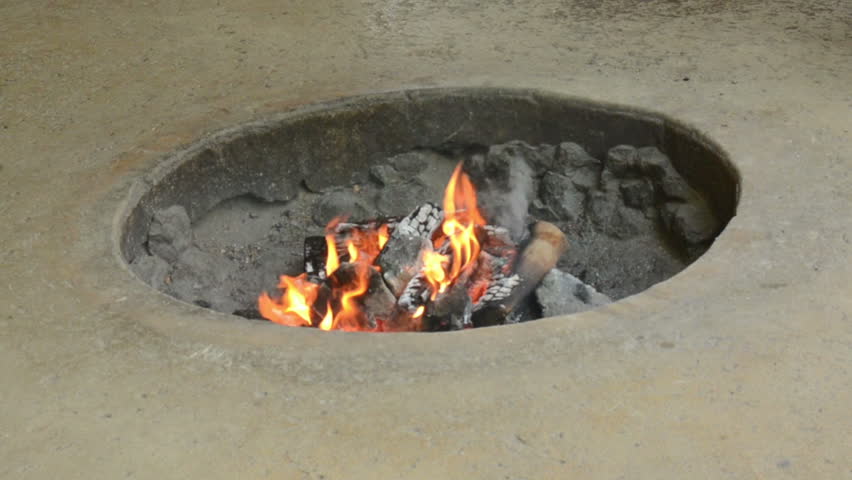 In Ground Fire Pit For Stock Footage Video 100 Royalty Free