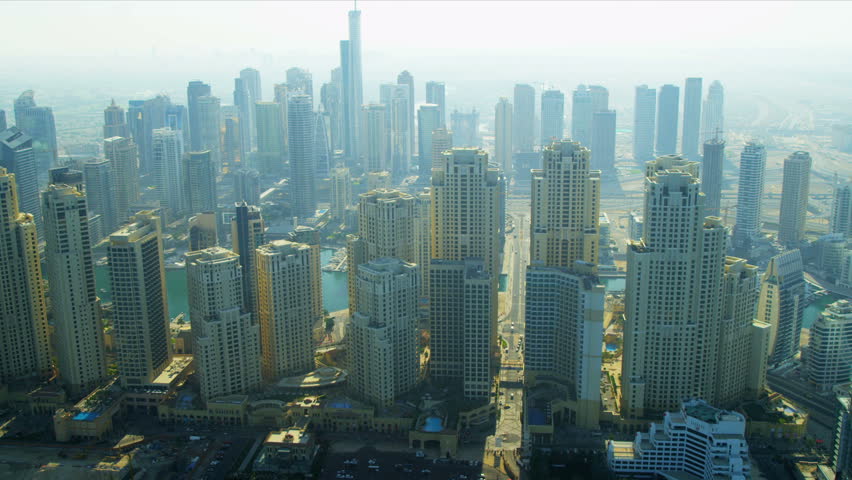 Aerial View Dubai Marina Jumeirah Stock Footage Video 100 Royalty Free 3731228 Shutterstock