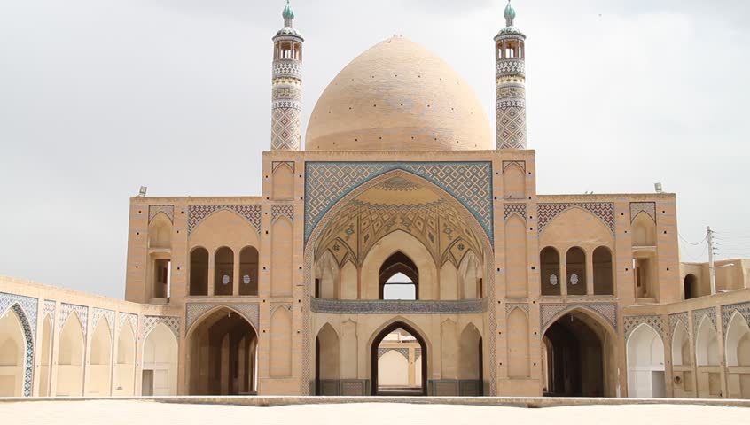 Big Brick Mosque in Kashan Stock Footage Video (100% Royalty-free ...