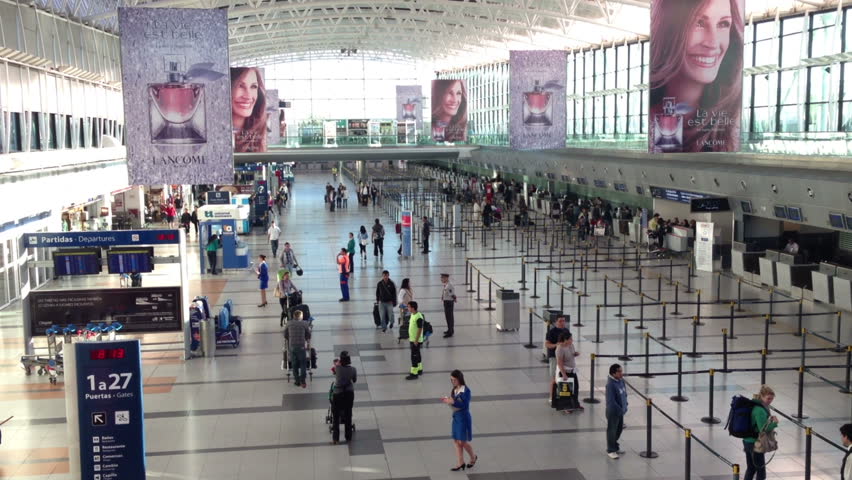 EZEIZA, BUENOS AIRES, ARGENTINA- CIRCA 1013: Ezeiza Airport Terminal ...