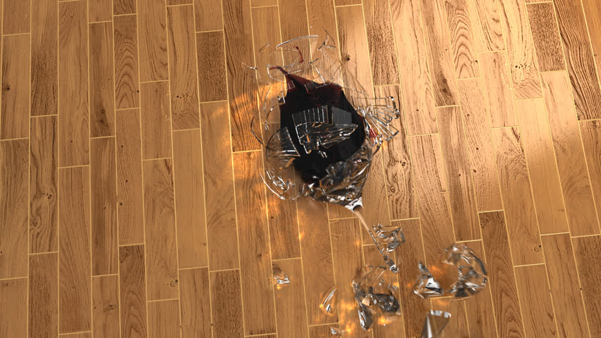 Hd00 05wine Glass Smash On Hardwood Floor