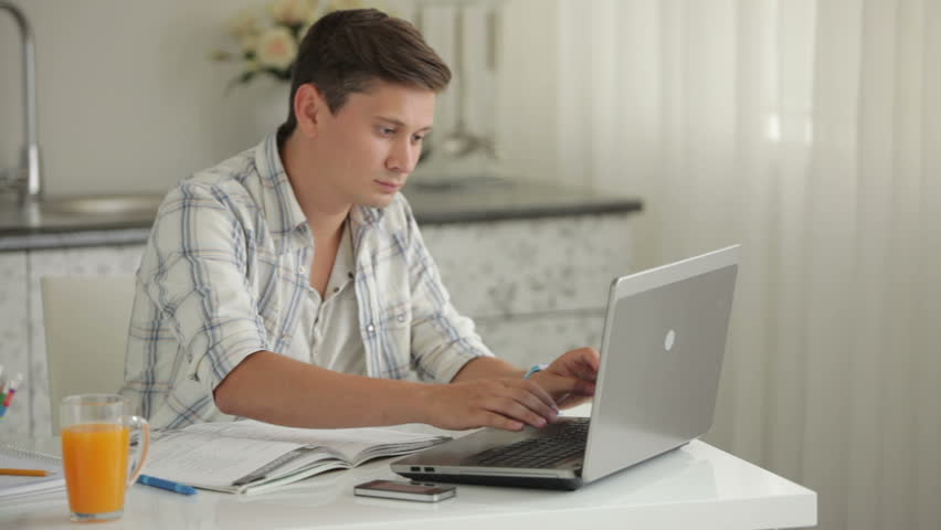 College Student Sitting At Table Stock Footage Video 100 Royalty