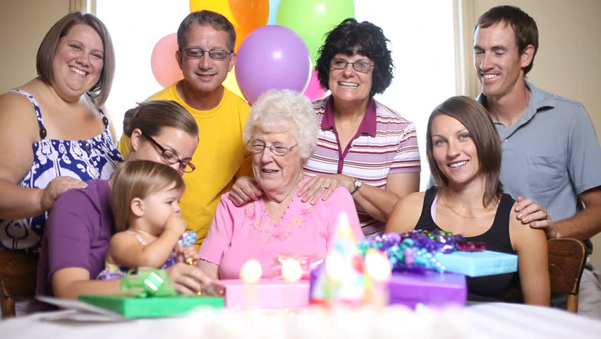 Sad Grandma At Her 100th Birthday Stock Footage Video 2789668 | Shutterstock