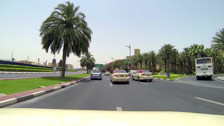 Dubai City Driving.united Arabian Emirates,dubai-june Stock Footage ...