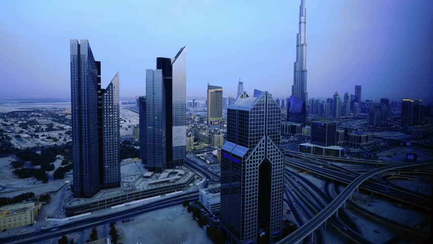 Time Lapse of the night in Dubai, United Arab Emirates, UAE image ...