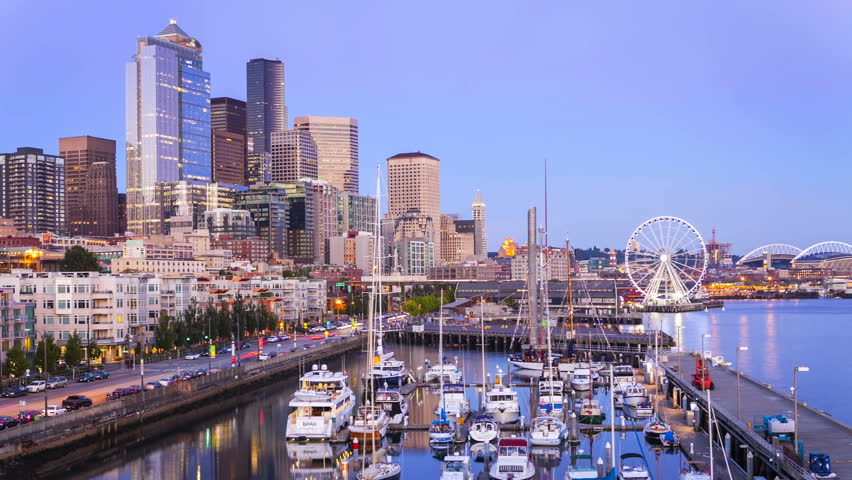 Stock Video Clip of SEATTLE, WASHINGTON – SEPTEMBER 2: Time lapse ...