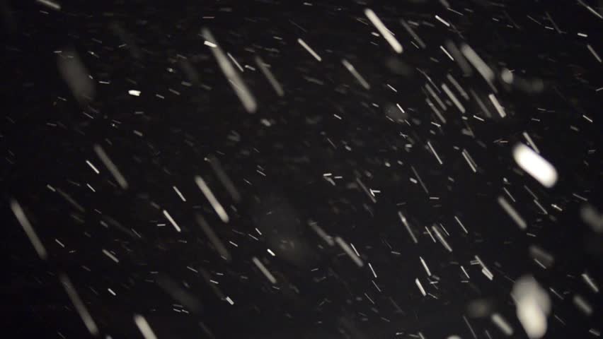 Falling Snow On A Dark Night Sky Background Hd 720p 50fps