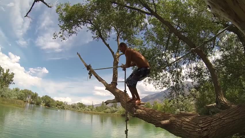 Adult Male Swinging Into A Stock Footage Video 100 Royalty Free 5533688 Shutterstock