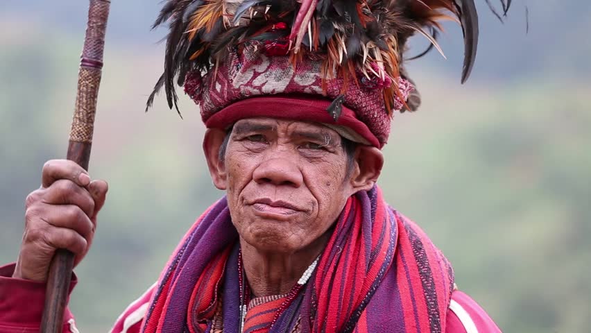 BANAUE, PHILIPPINES - JANUARY 24, 2014 : Unknown Old Ifugao Man In ...