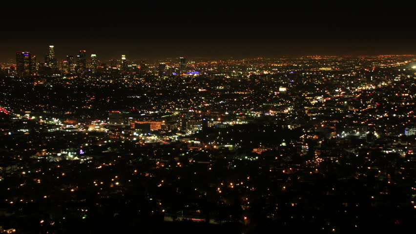 16 сток. Downtown los Angeles at Night.