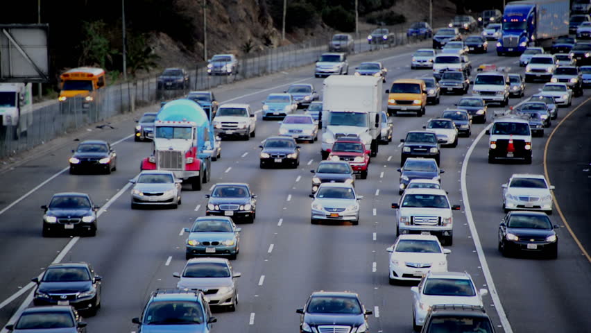 LOS ANGELES, USA - AUGUST 4, 2011: Thousands Of Cars Drive On ...