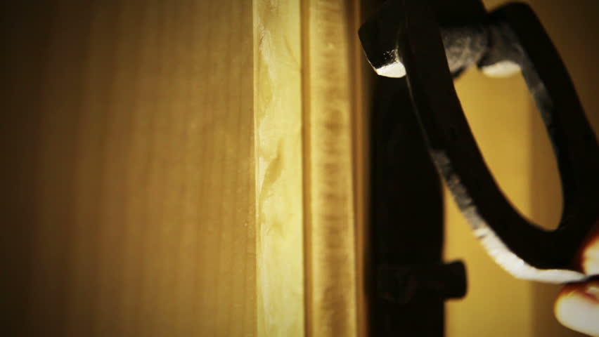 Old Castle Entrance Door Knocker Stock Footage Video 100
